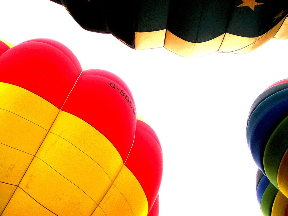 Gores Hot Air Balloon Envelope20 Inch By 30 Inch Laminated Poster With