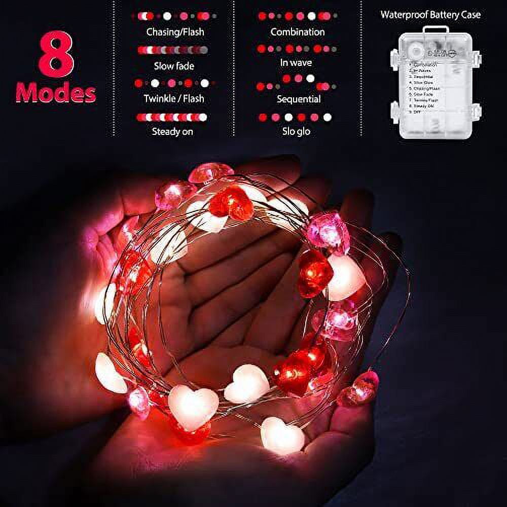 10ft 30 LEDs Valentine's Day Gnome String Lights, Battery/USB Powered –  Cobomart