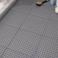 thumbnail image 3 of 10 alfombrillas de baño con ventosa, antideslizantes, de plástico, con diseño de mosaico, para cocina y baño, color gris, 3 of 5