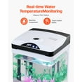 thumbnail image 4 of KFFKFF Fish Tank Aquarium, 2 Gallon LED Square Ultra-Clear Glass Tank Temperature Monitoring Adjustable 7 Color Lighting, Self Cleaning System Fishbowl, 4 of 9
