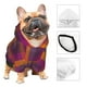 thumbnail image 3 of Fotbe Orange and Purple Plaid Sudadera con Estampado para Perros Pequeños – Suéter con Capucha para Mascotas, Tela Suave de Forro Polar con Bolsillo-Medium, 3 of 7