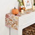 thumbnail image 5 of Camino de mesa con diseño de paz y amor, corona flotante, elegante decoración para la mesa del comedor de la cocina., 5 of 5