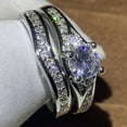 thumbnail image 5 of Sparkle Jewels 2.75Ct Round-Cut CZ Solitaire Bridal Set Wedding Ring White Gold Finish, 5 of 6