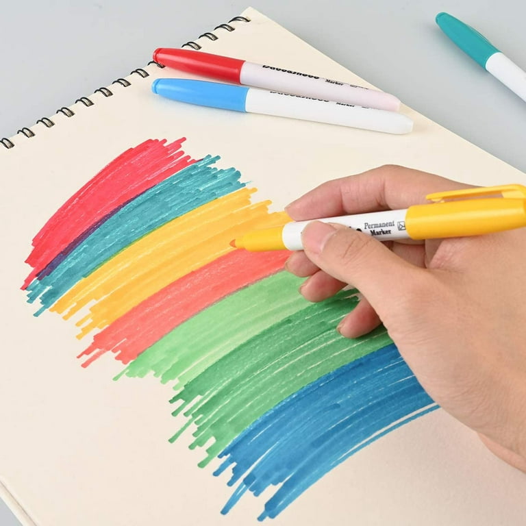 Dabo&Shobo 120 Color Alcohol Marker Pens， Bright Permanent