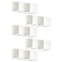 Acoustic Audio AA321W Mountable Indoor Speakers 2000 Watts White Bookshelf 5 Pair Pack AA321W-5Pr