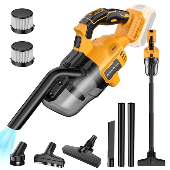 IKLESTAR Cordless Vacuum, Compatible with Dewalt 20V Battery, 2 Hepa Filters & 4 Nozzles for Car, Floor, Carpet (Battery Not Included)