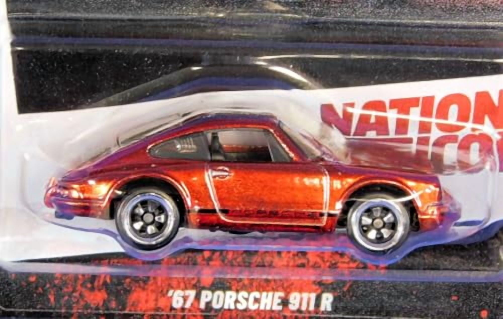 Hot Wheels National Icons '67 Porsche 911 R Diecast Car (Metallic Red)