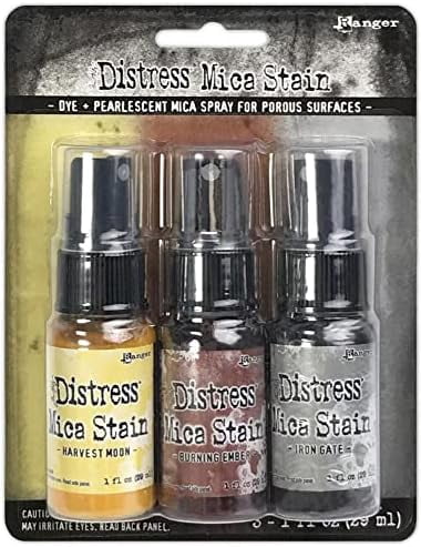 2022 Halloween Mica Stains Sets #3 and #4 and Halloween Crypt Grit Paste - Limited Edition - 3 Item Bundle, red green