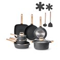 thumbnail image 1 of 19 Piece Pots and Pans Set Granite Nonstick Kitchen Cookware Black, 1 of 5