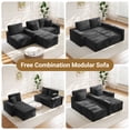 thumbnail image 5 of Neche 100" Oversized Modular Sectional Couches For Living Room, L-Shaped Cloud Sofa Couch With Corduroy Fabric, Comfy Couch With Deep Seat, Easy Assembly Required, Black, 5 of 9