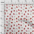thumbnail image 1 of oneOone Silk Tabby White Fabric Strawberry Fruits Quilting Supplies Print Sewing Fabric By The Yard 42 Inch Wide, 1 of 1