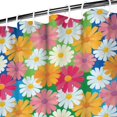 thumbnail image 3 of Waterproof Textures Daisy Flowers Chrysanthemum Floral Shower Curtain 72x72 Inch Boho Style Polyester Unique Shower Curtain for Bathroom Hotel Home Decor with 12 Plastic Hooks, 3 of 5