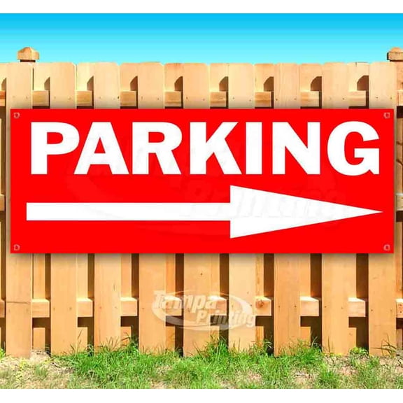 Parking 13 oz Vinyl Banner With Metal Grommets