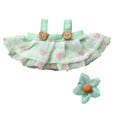 thumbnail image 2 of Ropa para muñecas Strade Fareast Limited vestido con tocado de flores verde, 2 of 8