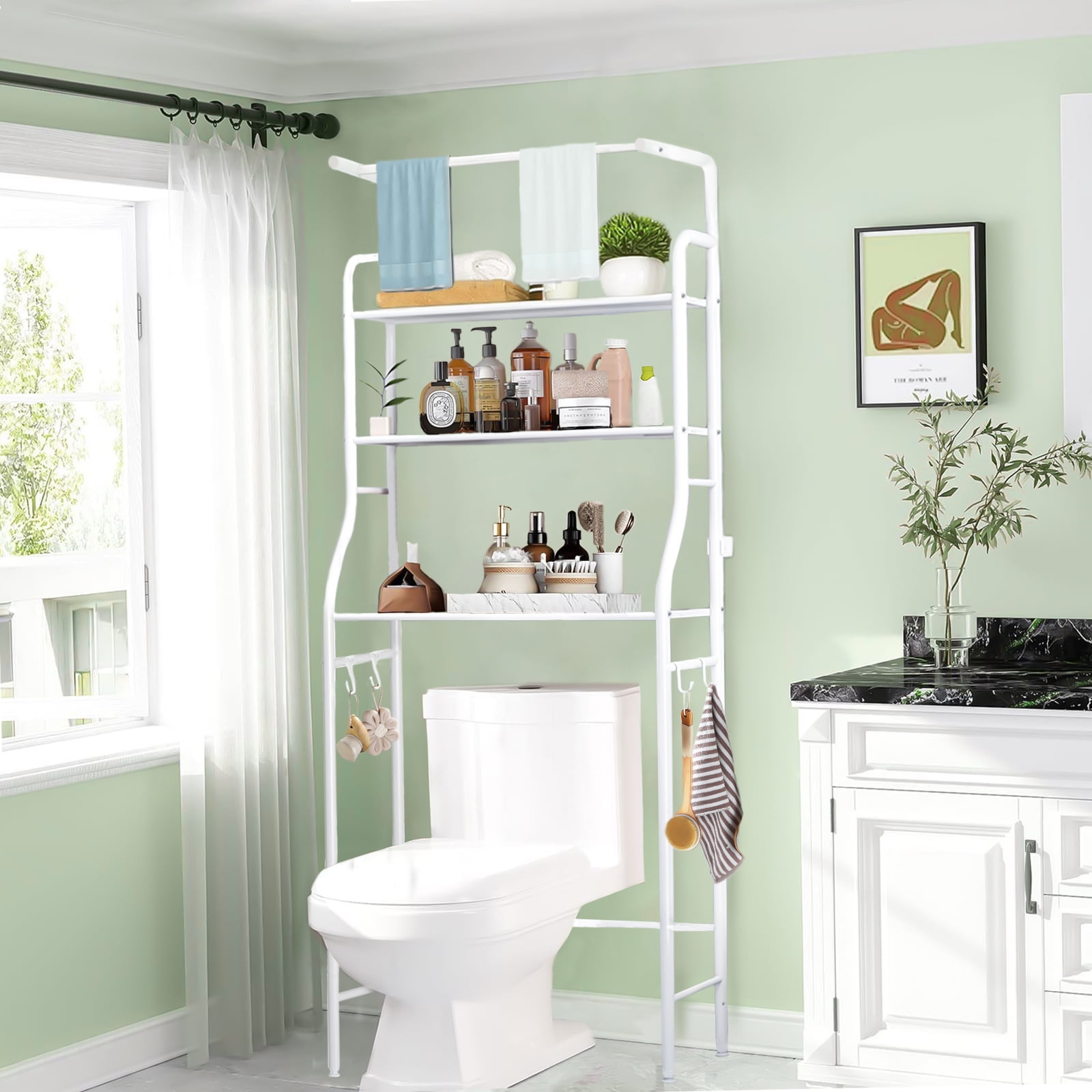 MoHern Over The Toilet Storage, 3Tier Over Toilet Shelf Organizer for