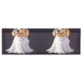 thumbnail image 6 of Yayeee Kitchen Valance Rod Pocket 54" x 18" Living Room Window Curtain, Yellow Halloween Dog, 6 of 6