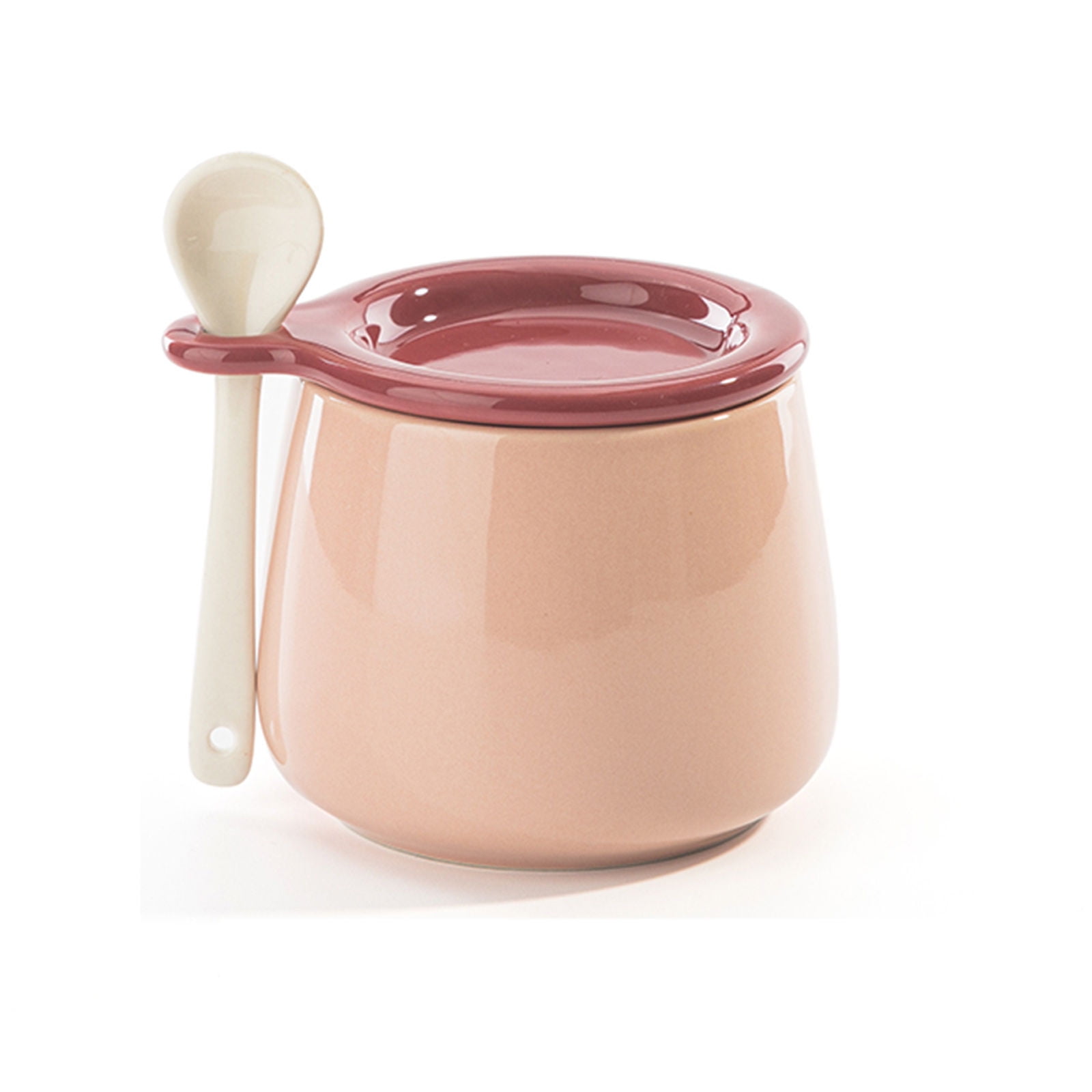 Cherry Ceramic Water Cup With Lid Spoon Heat - Temu