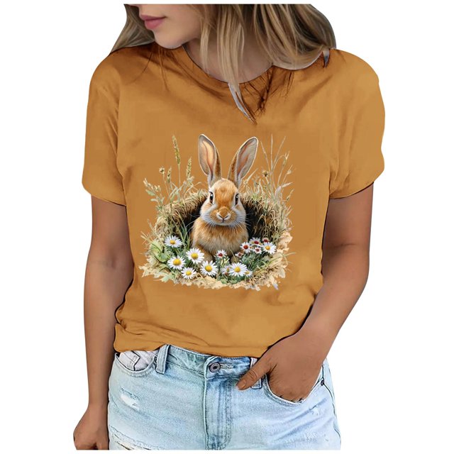 Amzcrzy Hauts pour Femmes Hauts d'Été pour Femmes T-shirt Imprimé pour Amoureuse des Femmes Col Rond Manches Courtes Hauts T-Shirts pour Femmes Manches Courtes Hauts pour Femme Sortie Hauts pour Femmes Tendance