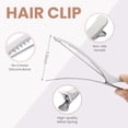 thumbnail image 2 of 12PCS Hair Clips for Styling - No Crease Hair Clips for Women - Non Slip Duck Billed Hair Roller Clips with Silicone Band - Salon Hair Sectioning Clips White, 2 of 7