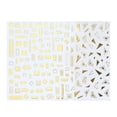thumbnail image 2 of Funie Nail Art Sticker Gold Colour Geometry Shapes PET Material Long-lasting Nail Art Sticker For Salon, 2 of 7