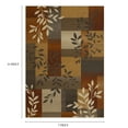thumbnail image 5 of Mainstays Traditional Leaf Block Indoor Area Rug, Rust Brown, 7' x 10', 5 of 7