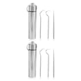 thumbnail image 4 of Wosthever 3 piezas palillos de con soporte Mini bolsillo adultos personas mayores herramientas contenedores Oficina viaje diario Plata 2piezas Wosthever CBP025428, 4 of 6