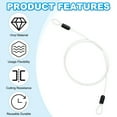 thumbnail image 4 of Uxcell Vinyl Coated Stainless Steel Cable with Loops, Flexible Wire Rope Security Chain Lanyard Lock for Outdoor Lighting White 1/8" 3.3ft, 4 of 7