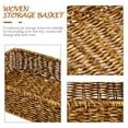thumbnail image 6 of HOMEMAXS Woven Kitchen Storage Basket Made of Plastic in Coffee Color for Effective NonSkid Use 7.8 Inches, 6 of 7