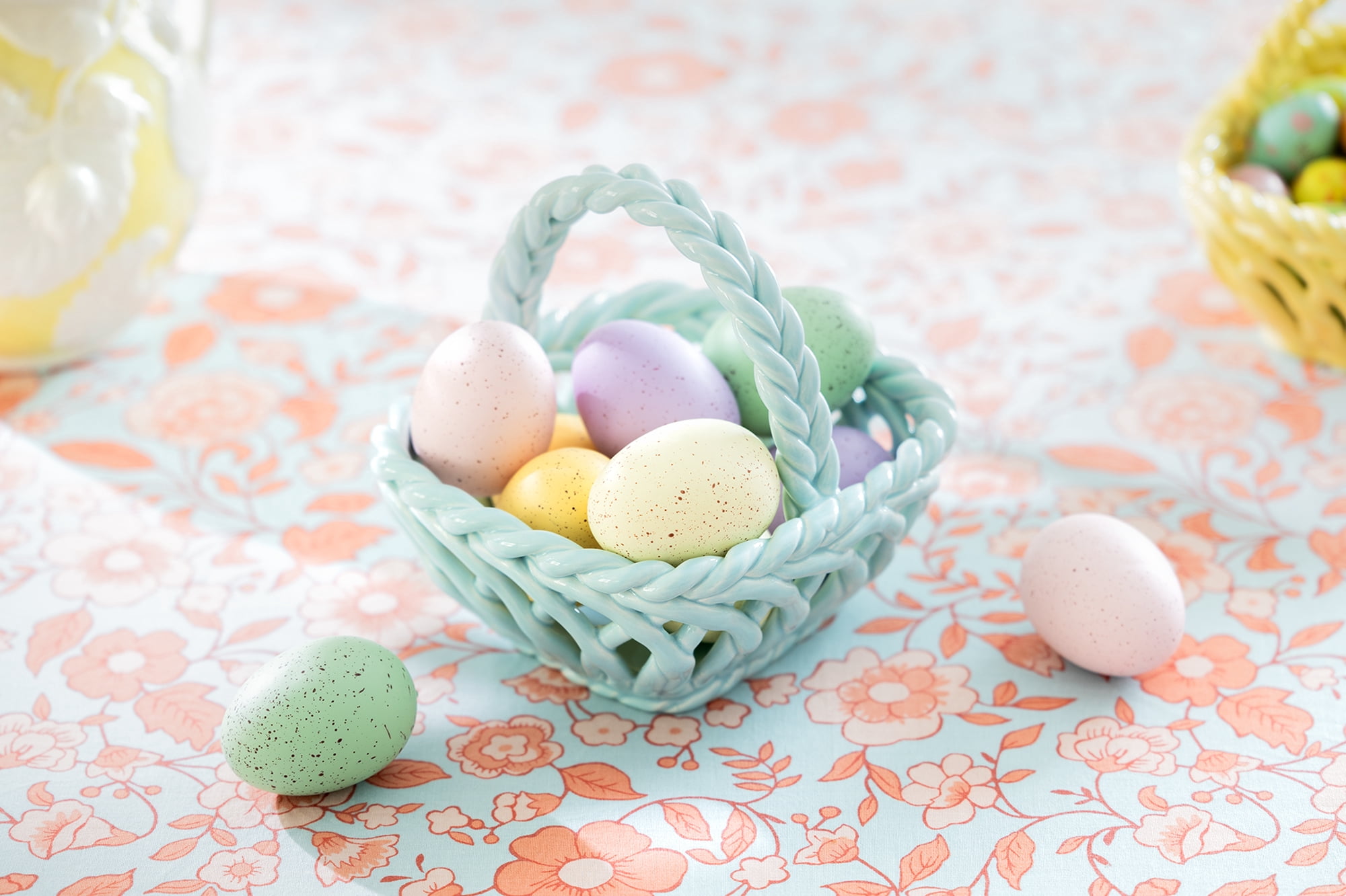 Potter's Studio Hand Woven Easter Small Basket - Blue Grace Teaware
