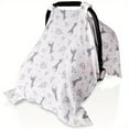thumbnail image 4 of Breathable Muslin Cotton Carseat Canopy, Lightweight Carseat Cover, Stroller Cover, 4 of 5