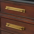 thumbnail image 4 of Goo-Ki 7.6" Hole Centers Antique Brass Cabinet Drawer Pulls with Backplate Spacer, 2 Pack Bar Pull Handles Zinc Alloy Kitchen Hardware for Cupboard, 4 of 6
