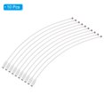 thumbnail image 3 of Uxcell 6 Inch Wire Keychain Cable Titanium Steel Key Ring Loop for Outdoor Hiking, White, 10 Pack, 3 of 6