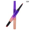 thumbnail image 2 of 3,5 ML 2 en 1 lápiz labial de doble extremo delineador de labios maquillaje semimate lápiz labial de larga duración cosmético 01 #, 2 of 8