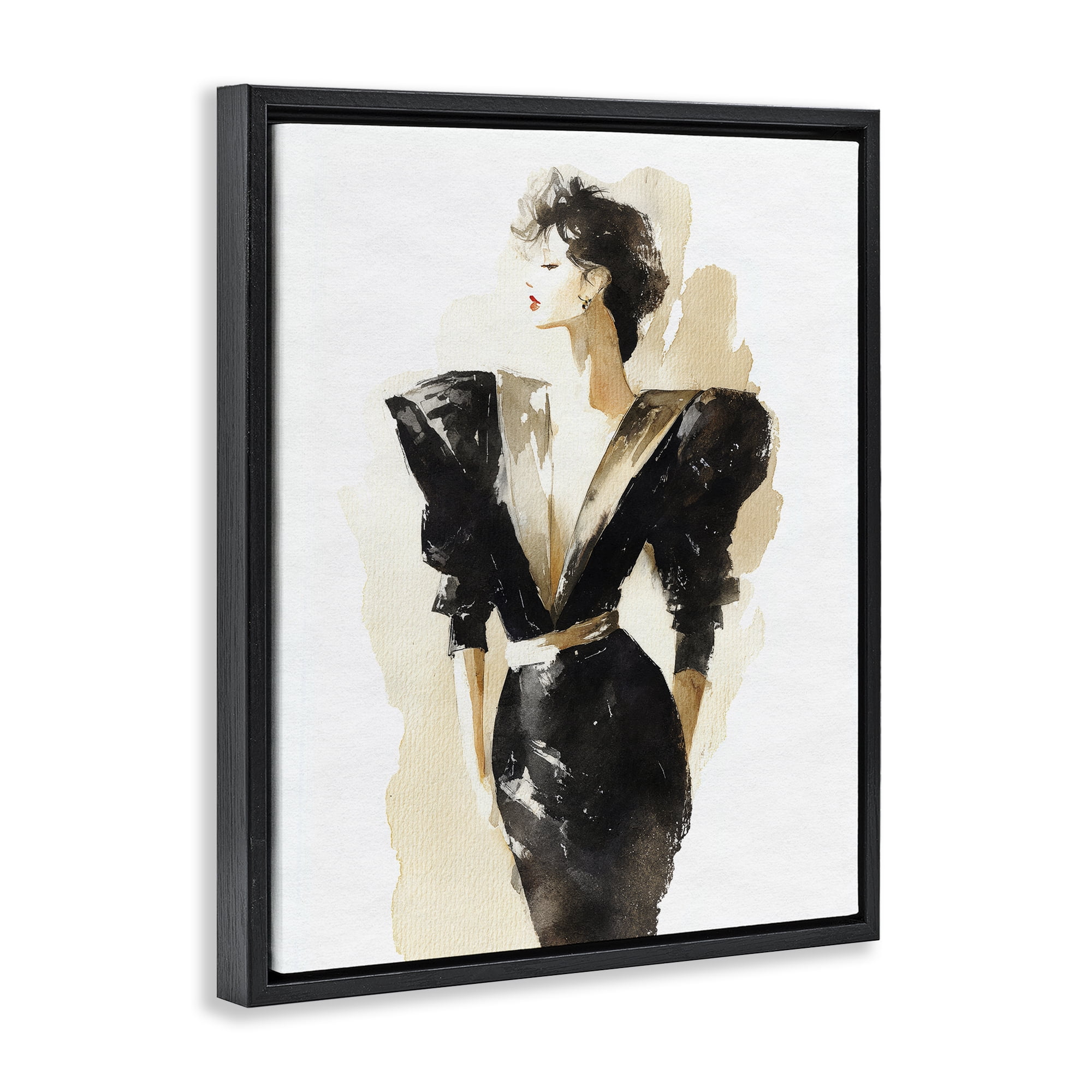 Stupell Industries Timeless Velvet Attitude Black Framed Floater Canvas Wall Art, design by Svetlana Aleynikova