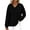 Black, variant on fatyb V Neck Sweatshirts for Women Long Sleeve Pullover Tops Solid Color Womens Casual Loose Sweatshirts