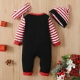 thumbnail image 5 of Louist Newborn Baby Boy Girl Christmas Outfit Merri Christmas Romper Jumpsuit One-Piece with Hat Headband Set (0-3 Months), 5 of 10