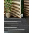 thumbnail image 2 of Unique Loom Outdoor Modern Collection Area Rug - Miranda (7' 10" Square Black and White), 2 of 10