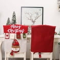 thumbnail image 5 of 3D Christmas Chair Back Covers, Santa Claus Snowman Reindeer Xmas Dinner Chair Covers for Dining Room Holiday Party Decor, 5 of 8