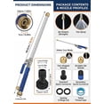 thumbnail image 2 of Melvexa Upgraded Hydro Jet Nozzle Power Washer for Garden Hose High Pressure Attachment Wand Water Hose Watering Car Gutter Wash Spray Powerful Cleaning Tool Patio Accessories Quick Connector Kit, 2 of 7