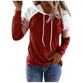 thumbnail image 1 of Ketyyh-chn99 Chandails Sans Manches pour Femmes Gilet pour Femmes Manches Longues Extensible Col Ras du Cou T-Shirt Côtelé Ajusté Décontracté Basique Hauts Rouge,2TG, 1 of 4