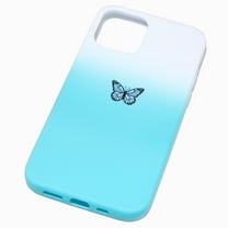 Claire's Blue Ombre Butterfly Cell Phone Case for iPhone 12/12 Pro, Teal