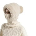 thumbnail image 5 of Taotanxi Womens Knit Beanie Hat Fleece Lined Winter Scarf Mask Set Snow Caps Plush Earmuff Skull Hats with Pompom, 5 of 8