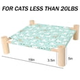 thumbnail image 3 of Patas Lague Cat and Dog Hammock Bed for Small Dogs, Brethable Wooden Cat Pet Rabbit Elevated Cooling Outdoor Bed Cots Furniture for All Seasons Monstera Leaf, 3 of 5