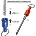 thumbnail image 4 of 6.35mm Hex Shank Screwdriver Bits Holder Extension Bar Keychain Screw Adapter, 4 of 12
