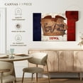 thumbnail image 5 of Elephant Stock State Map Over Iowa Flag Wall Art - Horizontal Canvas Wall Art - Home Office Wall Decor - Flags Canvas - Beige And Red Decor - 12" x 8", 5 of 8