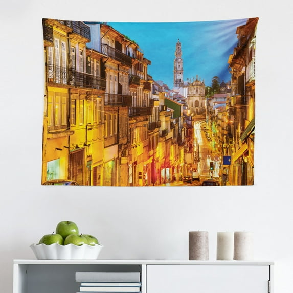 European Tapestry, Saint Peter's Square in Rome Italian Mediterranean Europe Citscape Urban Print, Fabric Wall Hanging Decor for Bedroom Living Room Dorm, 2 Sizes, Multicolor, by Ambesonne