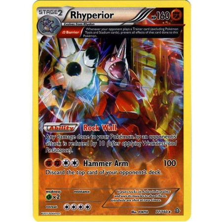 Pokemon Primal Clash Rare Holo Rhyperior #77