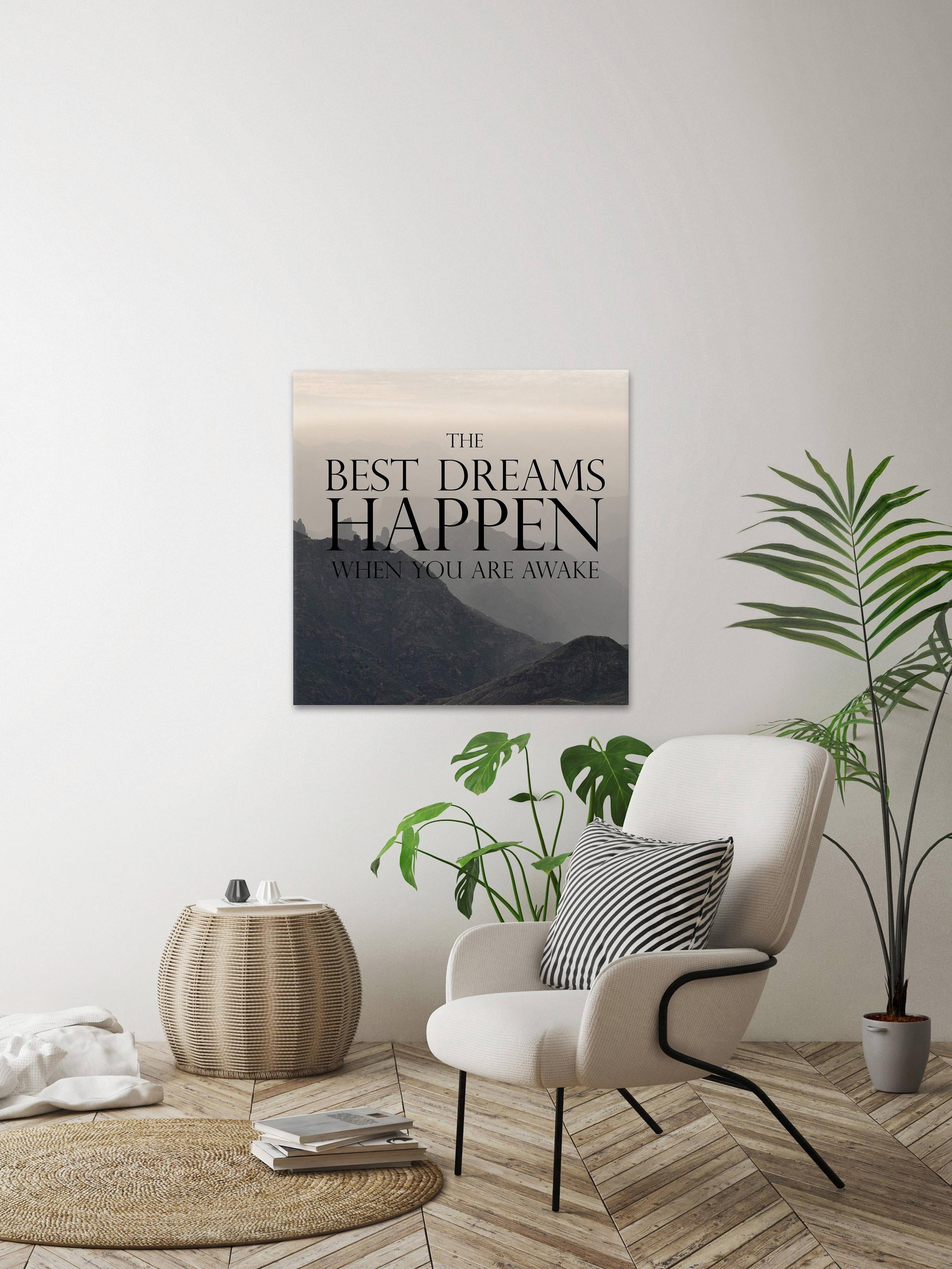 Marmont Hill Best Dreams Happen Canvas Wall Art