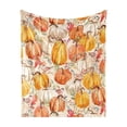 thumbnail image 2 of Celsvanis Fall Throw Blanket Pumpkin Leaf Print Soft Flannel Cover Multipurpose Cozy Blanket for Sofa Bed Indoor Home Thanksgiving Seasonal Decor 27.5"x39.5", 2 of 6