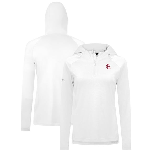 Women's Levelwear White St. Louis Cardinals Raven Insignia 2.0 Quarter-Zip Jacket